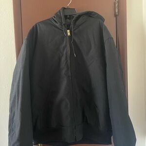 Carhartt Men's Black Zip-Up Hooded Jacket